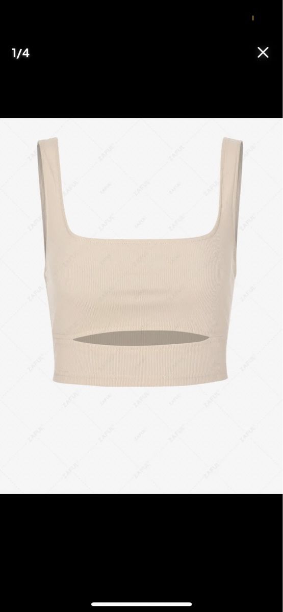 Zaful Tops: Beiges Crop Top von Zaful, Gr. S – Neu und originalverpackt aus Arbon von llaauraa