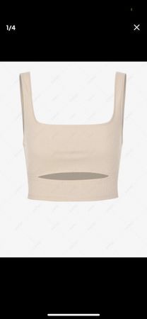 Beiges Crop Top von Zaful, Gr. S