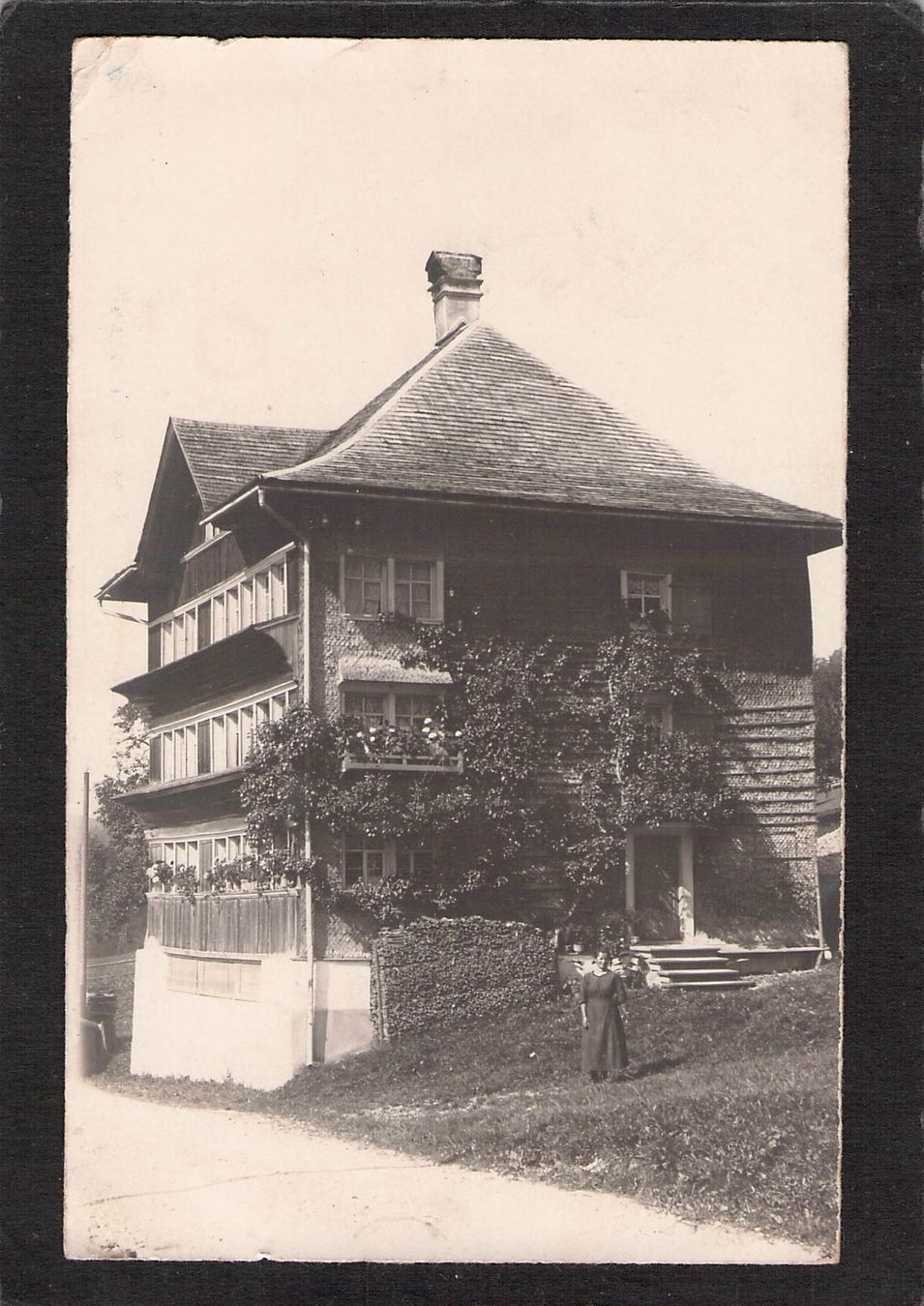 Cartoline postali: Hoffeld SG bei Degersheim , gel. 1921 – Usato da Reichenburg venduto da Pipo-67