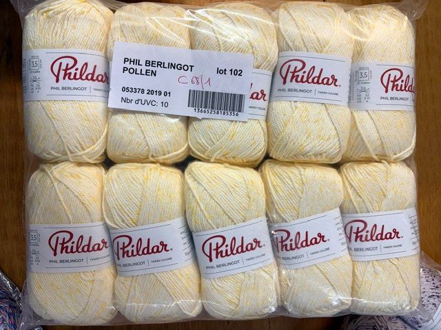 Lana: 10 PELOTES PHIL BERLINGOT POLLEN – Usato da Bevaix venduto da Kiwi077