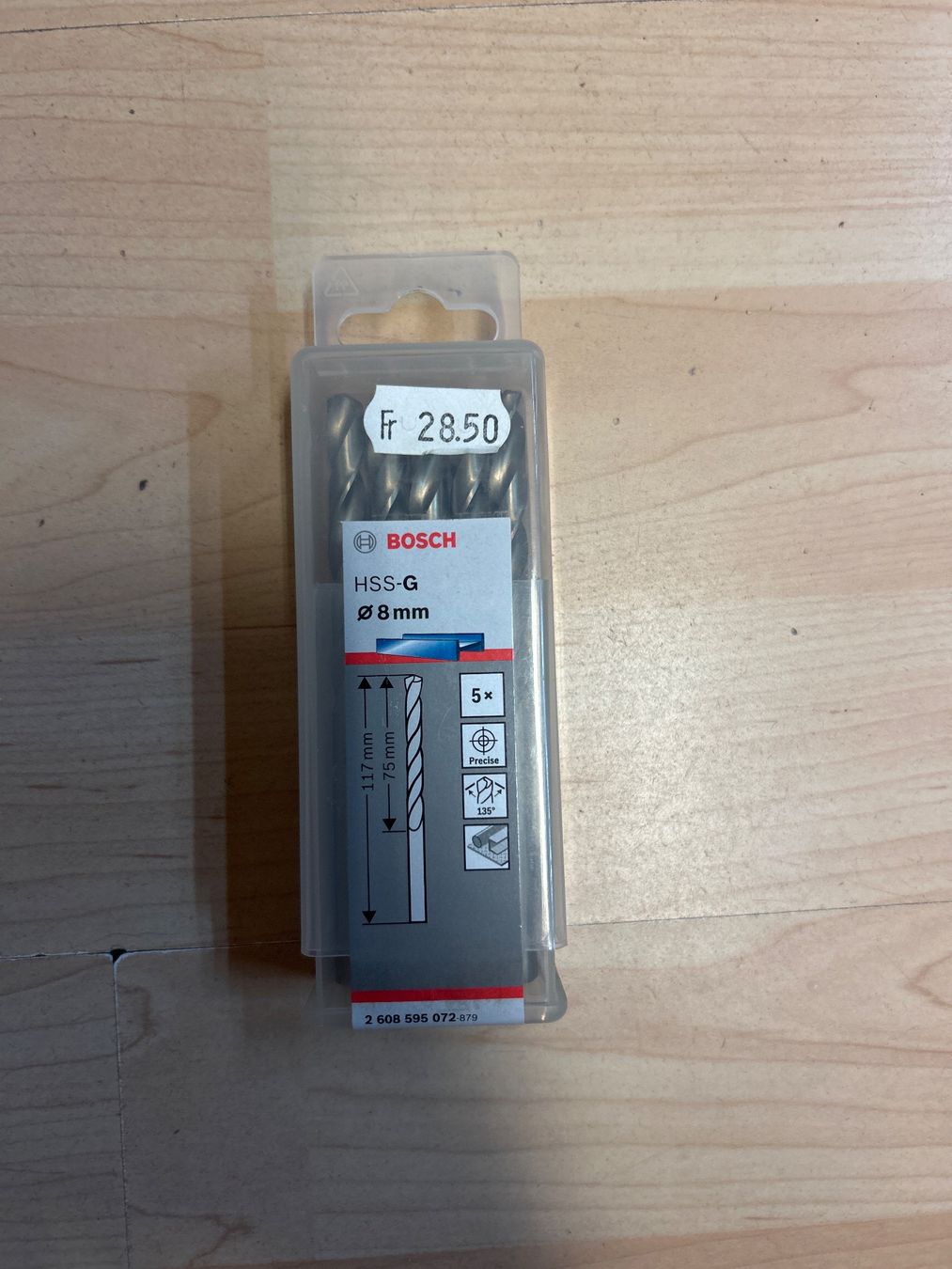 Bosch Tutti gli attrezzi: Bosch HSS-G Bohrer Set, 8mm, 5 Stk. – Nuovo e nell'imballaggio originale da Koppigen venduto da Bracher_Mail-House