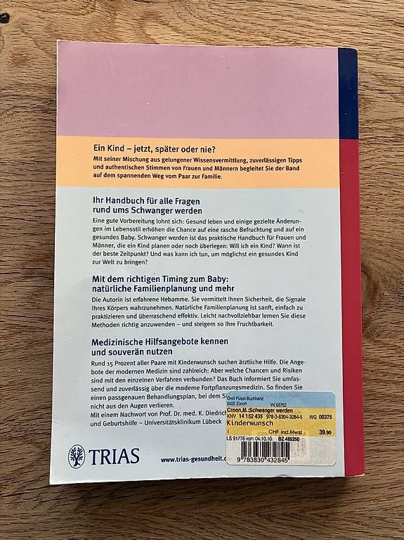 Libri: Buch. Schwanger werden – Usato da Zürich venduto da uts_789v 1