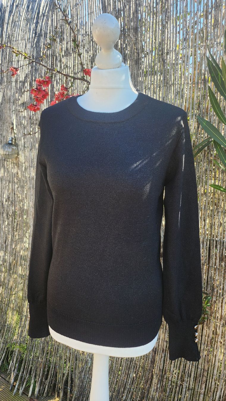 Zebra Pullover & Sweatshirts: Pullover noire brillant ZEBRA, taille M, viscose,  NEUF  – Neu und originalverpackt aus Agiez von chouchanelle 6