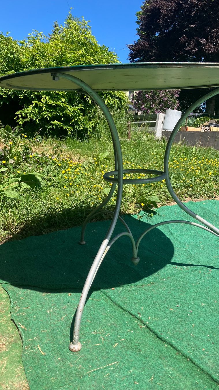 Tische: Table de jardin métal ancienne garten Tisch – Gebraucht aus St-Cierges von LeRegain 1