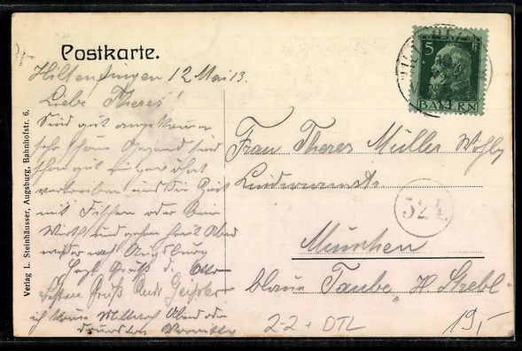 Cartoline postali: Augsburg, Herkulesbrunnen und Maximilian – Usato da Berlin venduto da bartko-reher 1