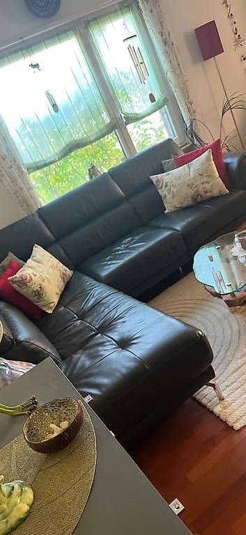 Sofas: Ledersofa anthrazit – D'occasion à Allschwil par eva_p879 1