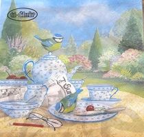 Serviette frühstück im garten (d241) 2Stk.