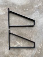2x Regalhalterungen aus Gusseisen Vintage Regalträger Retro