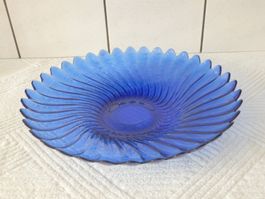 Früchteschale, ultramarinblau, Ø 33cm, Top Erhaltung
