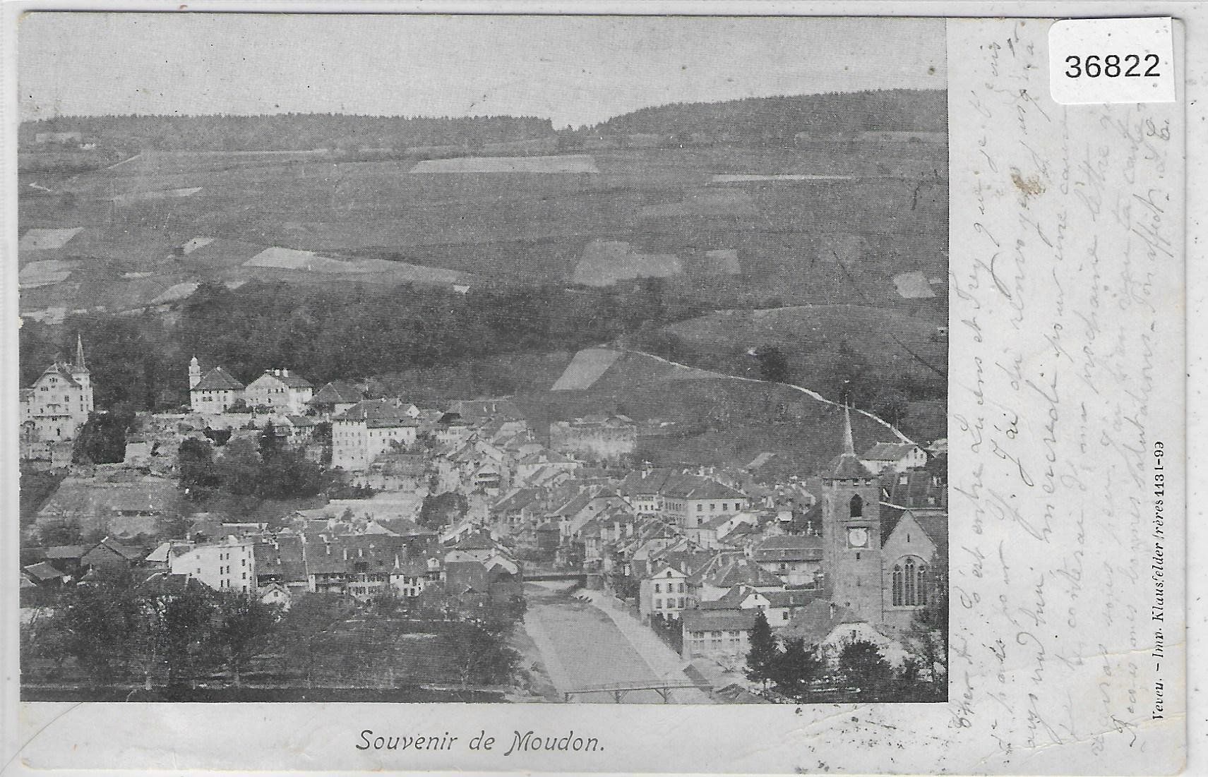 Ansichtskarten: Souvenir de Moudon – Gebraucht aus Ettingen von Kartenplanet