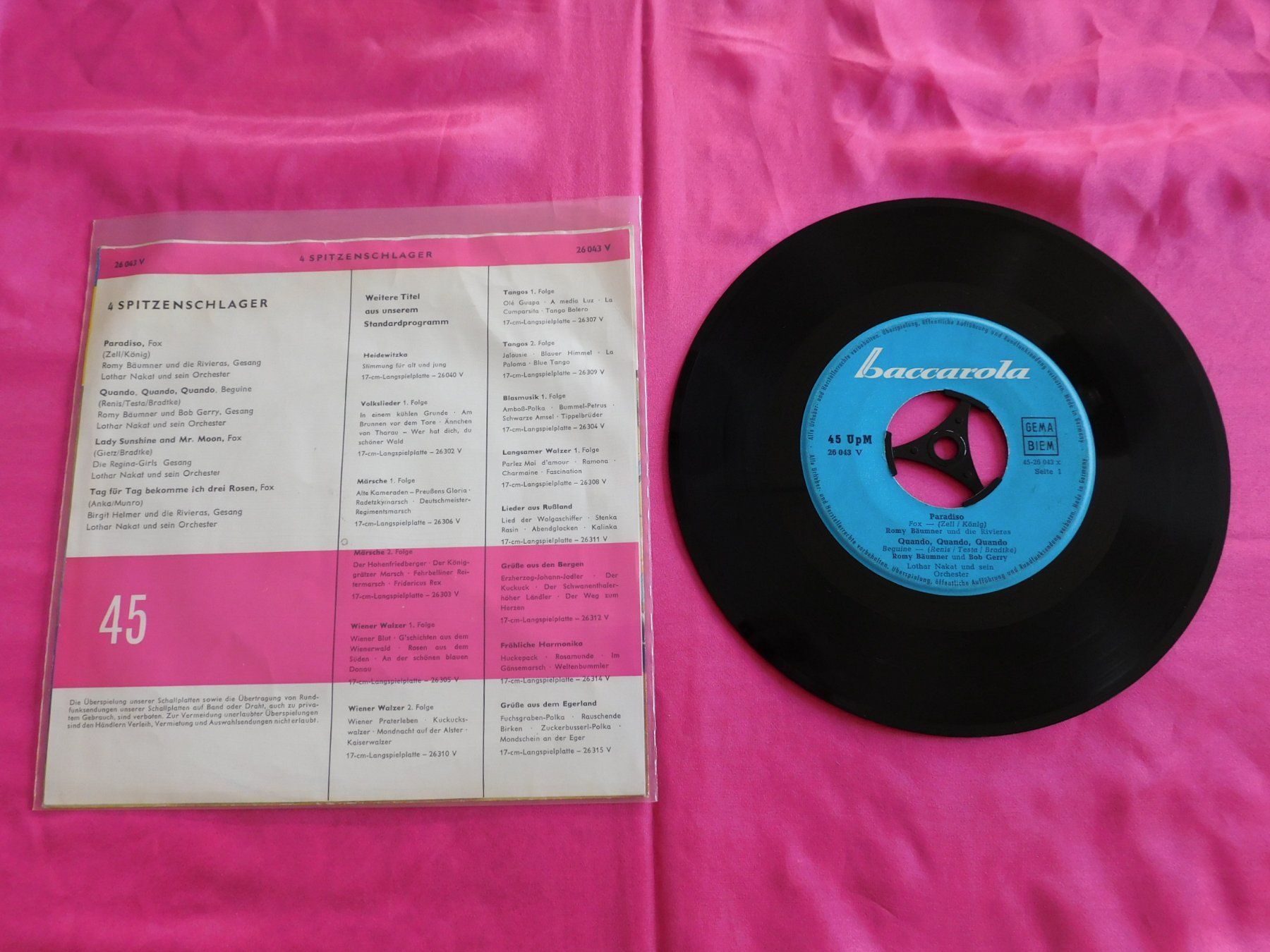 Schallplatten: 4 Spitzenschlager – Gebraucht aus Emmenbrücke von lamorak 1
