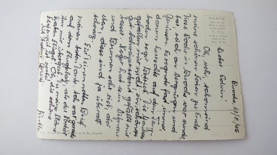 Cartoline postali: Buochs / NW - mit Rigi - 1945 – Usato da Jona venduto da centumprata 1