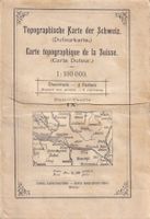 Carte topographique CH 1:100'000 (Carte Dufour) 1912