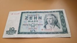DDR 10 Mark Schein von 1964 - Friedrich Schiller Note!