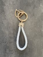 Schlüsselanhänger, Leder, Strass, NEU