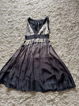 Seidenkleid Zara Premium, offene Rücken, Gr S, Seide Ombré