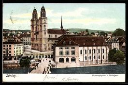 AK Zürich, Grossmünster und Helmhaus