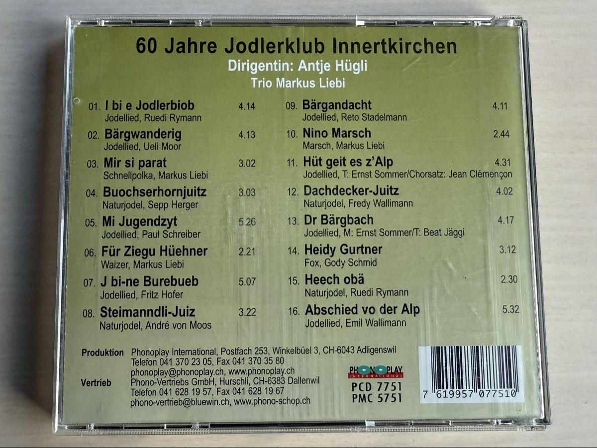 CD: "Jodelklub Innertkirchen - Bärgandacht CD" – Usato da Oberried Brienz venduto da Chyara 1