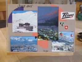 Flims Graps Sogn Gion Weisse Arena Postkarte  1990  2