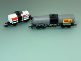 SBB CFF FS  2x wagons citerne SHELL + GULF