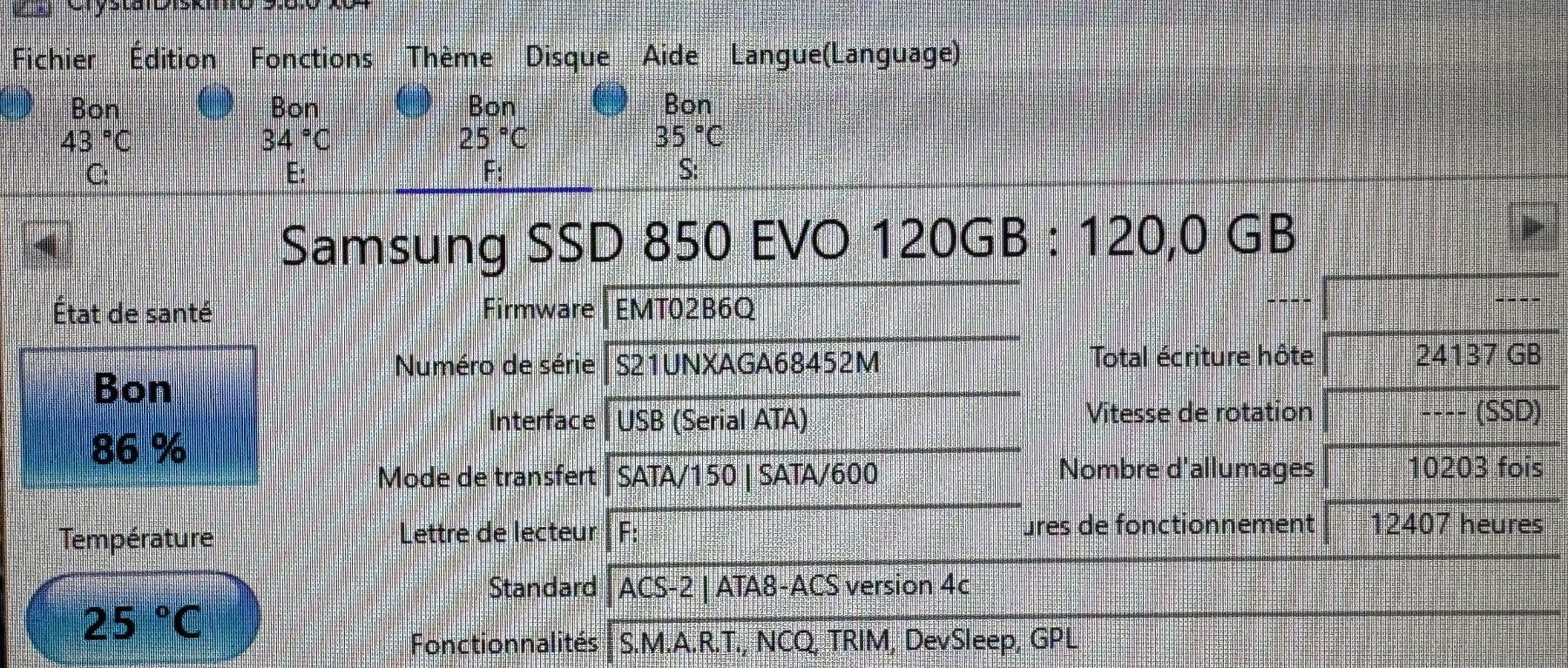Samsung Dischi rigidi: SSD Samsung 850EVO, 120 Go – Usato da Chapelle (Glâne) venduto da Lochinver 2