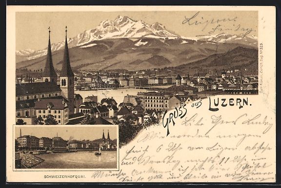 Cartoline postali: Litho Luzern, Totalansicht und Schweizer – Usato da Berlin venduto da bartko-reher
