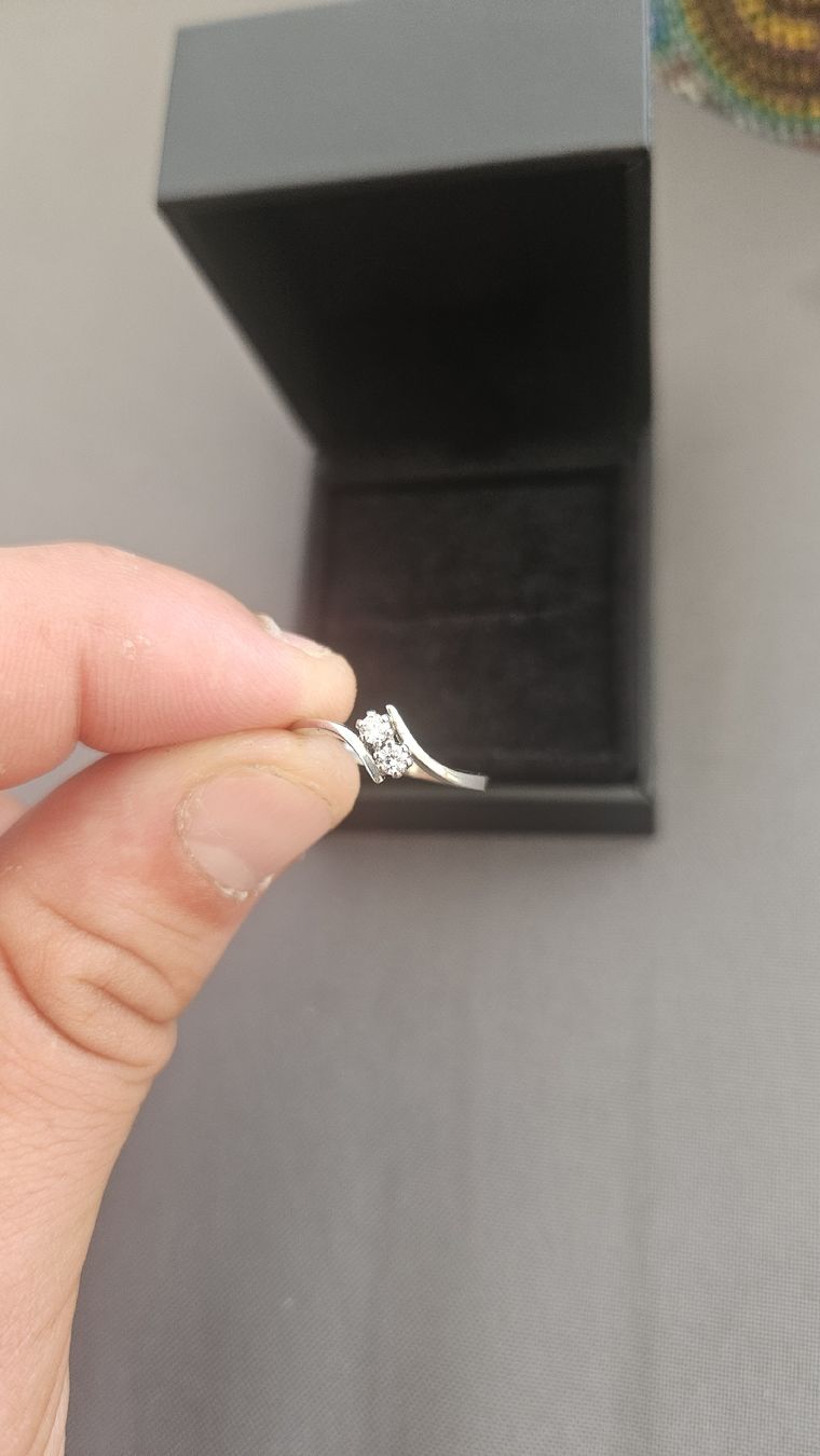 Anelli: Weiss Gold Damen Ring mit Brilianten 18k – Usato da Rickenbach b. Wil venduto da nic_8ljr 2