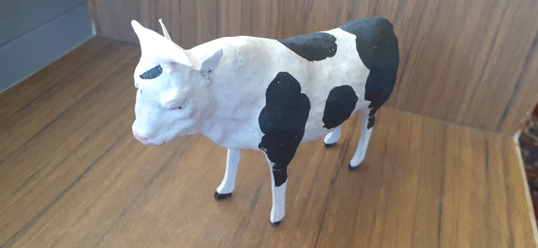 Statuette: Tierfigur Krippenfigur antik - Kuh Nr.2 – Usato da Mörschwil venduto da wunderkiste44 6