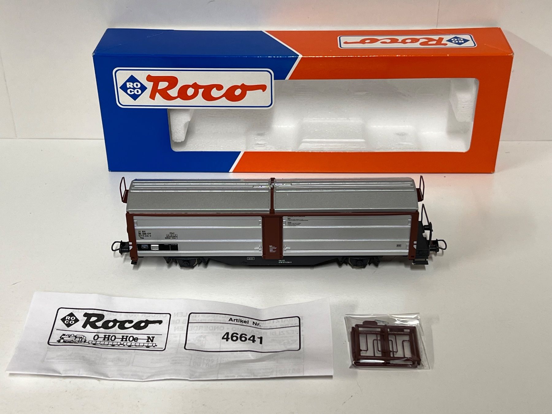 Roco Modellini di ferrovie: Roco 46641 Güterwagen SBB H0 DC – Nuovo e nell'imballaggio originale da Neuenhof venduto da ludovicco