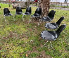7 Eames Fiberglass Stühle ab 1.-!
