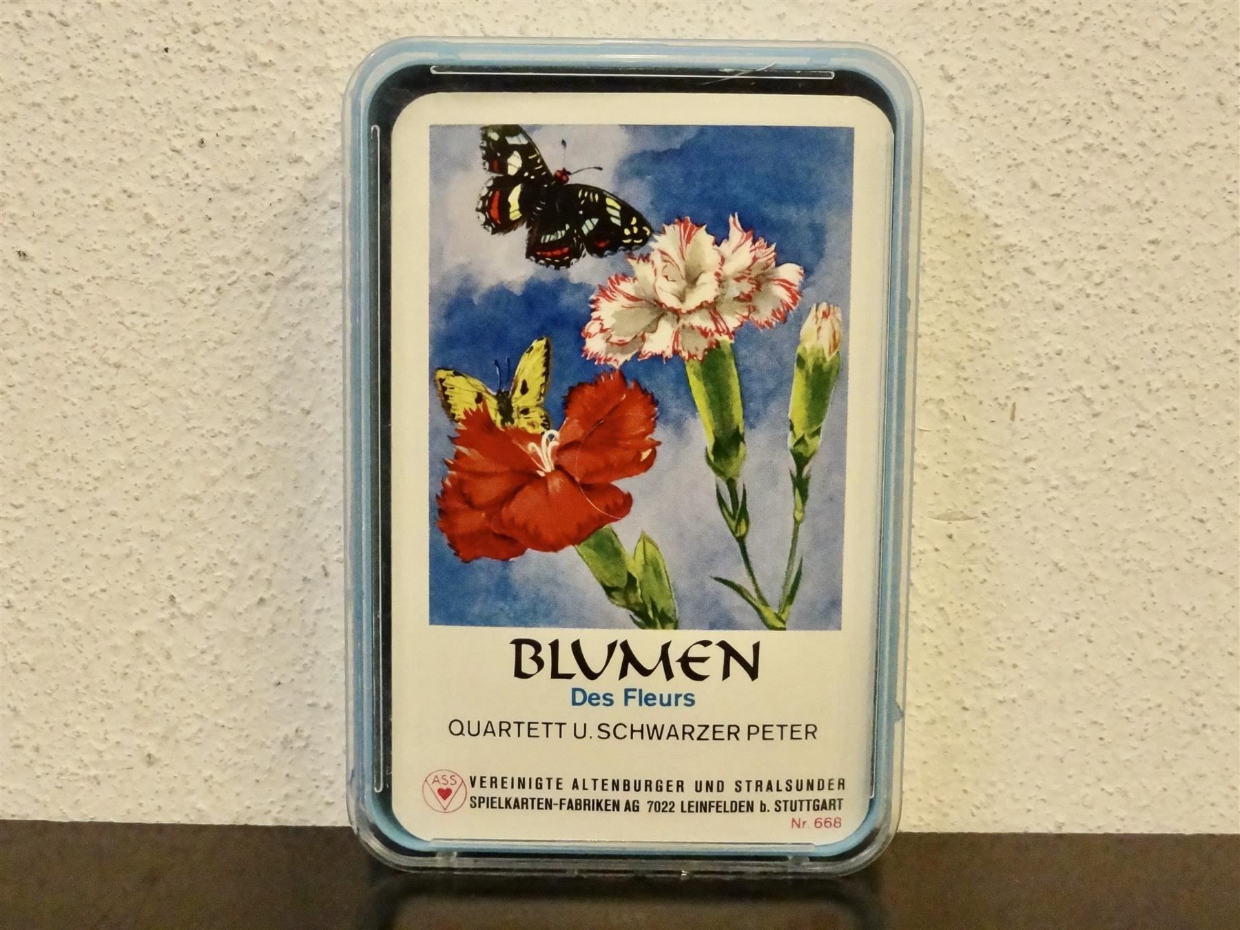 Spiele: altes Quartett BLUMEN-QUARTETT BLUMEN – Gebraucht aus Kerzers von wisaundso
