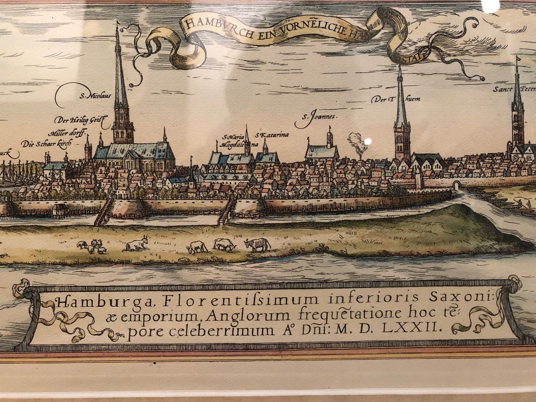 Stiche: Colorierter Kupferstich Hamburg – Gebraucht aus Tann von punto84 2
