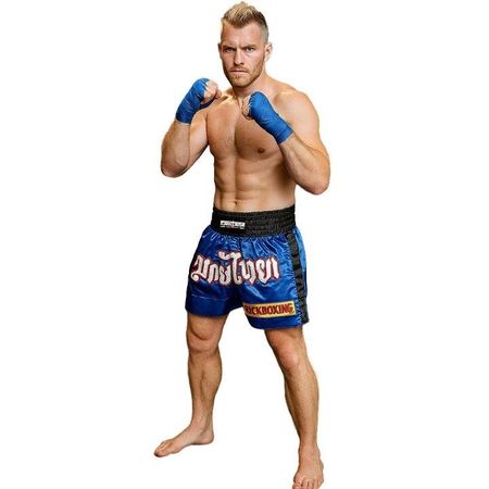 FIGHTERS - Muay Thai Shorts Kickboxing Blau / Small bis XL