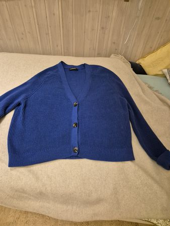 S.MARLON Strickjacke, Grösse L, Baumwolle, Blau, Top!
