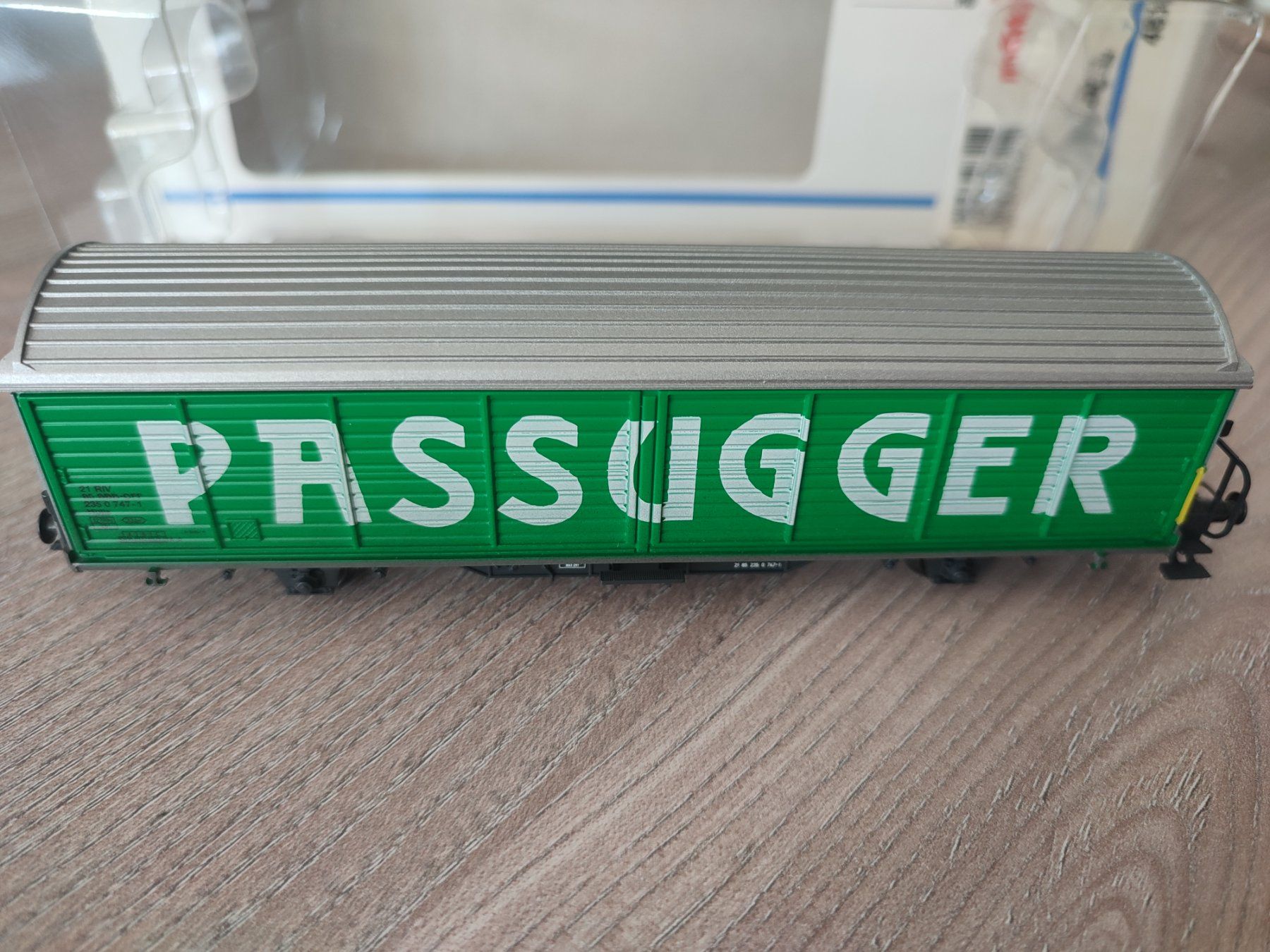 Märklin Modellini di ferrovie: Rhäzünser Güterwagen grün Passügger OVP – Nuovo (secondo la descrizione) da Röschenz venduto da elefant91