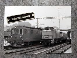 BLS/DR Re 4/4 Nr. 182 und Br 106 - Interlaken-Ost, 1991 Foto