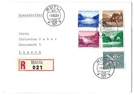 1956 Pro Patria Einschreiben-Satzbrief, Stempel Rütli 1.8.56