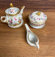 Feine Porzellan Teekanne mit Zs 4 Teile Blumenmuster Vint...