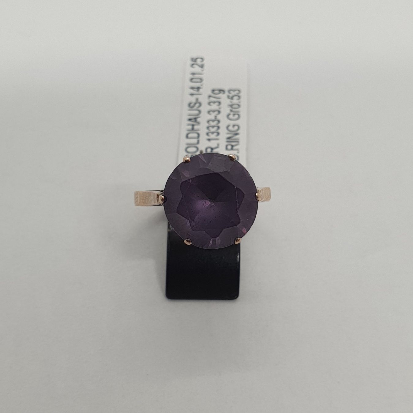 Ringe: Echt 8K Gold - Amethyst Ring – Gebraucht aus Luzern von Luzern-Goldhaus