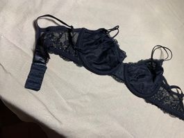 Armani Reggiseno-Pizzo nero-tg 80A/B