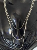 Collier en  Argent 925 Multi-rangs Style Bohème  13.60g