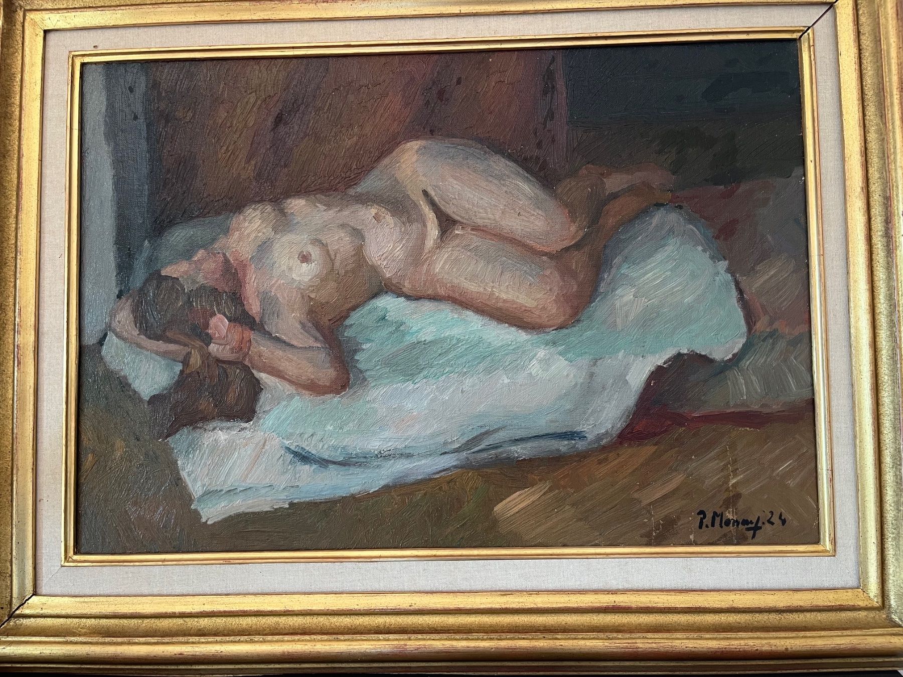 Dipinti: Pierre Monay nu tableau – Usato da St-Légier-Chiésaz venduto da Antichorloge