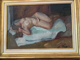 Pierre Monay nu tableau