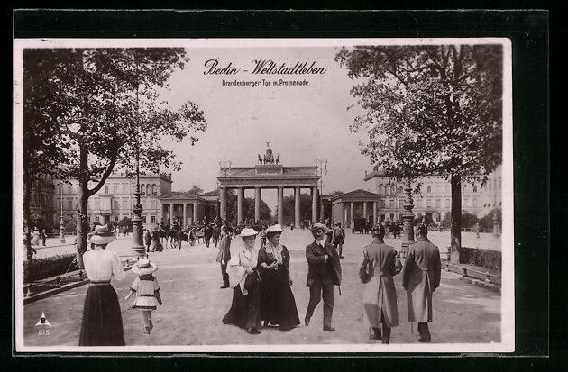 Cartoline postali: Berlin, Brandenburger Tor mit Promenade  – Usato da Berlin venduto da bartko-reher