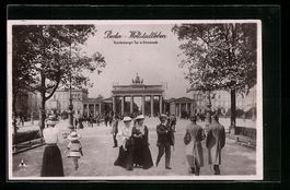 Berlin, Brandenburger Tor mit Promenade 