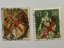 1920 - Offizielle Ausgabe ZNr. F1 & F2, gestempelt