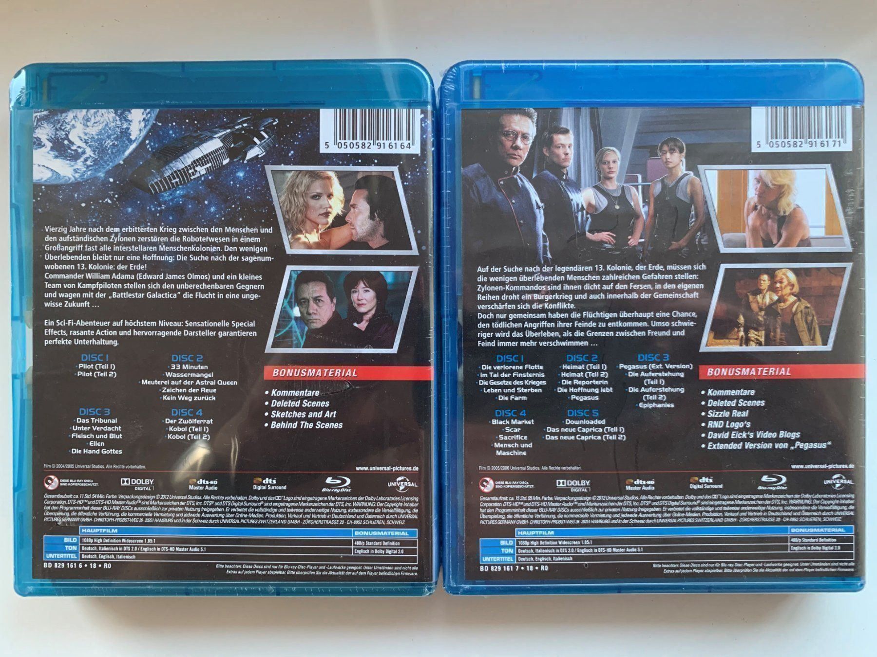 Tutti i DVDs: Battlestar Galactica - Staffeln 1 und 2 – Nuovo e nell'imballaggio originale da Volketswil venduto da zwitsch33 1