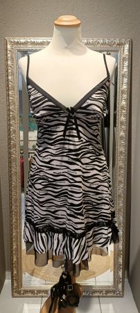 Kleid Arzercavalli Zebra-Muster rosa-schwarz Grösse S