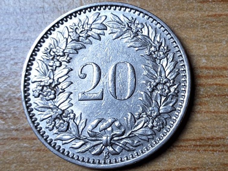 Tutti le monete: 20 Rappen 1936 – Usato da Münchenstein venduto da purbach1 1