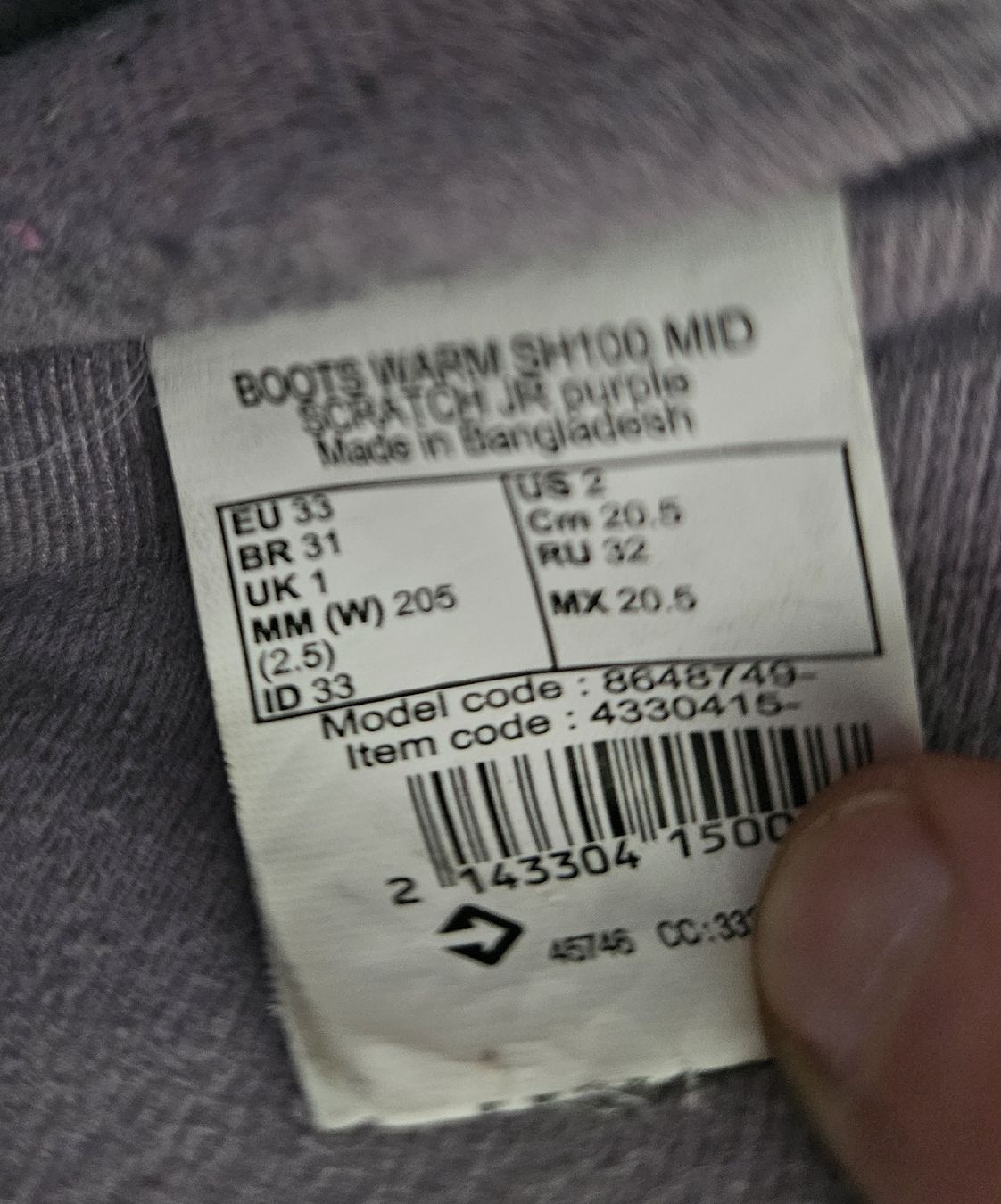 Decathlon Scarpe per ragazze: Winterstiefel Grösse 33 – Usato da Büron venduto da rs_83 2